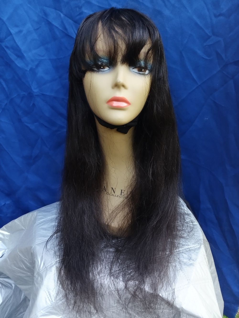22" Brazilian Virgin Straight 4x4 Bang Free Part Human Hair Wig